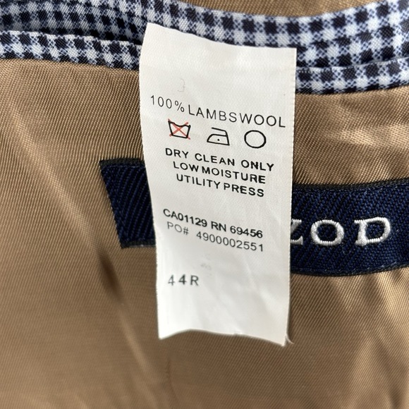 IZOD Mens Blazer 44R 100% Lambswool  Brown 2 Button Vintage Sport Coat Jacket - Picture 5 of 6